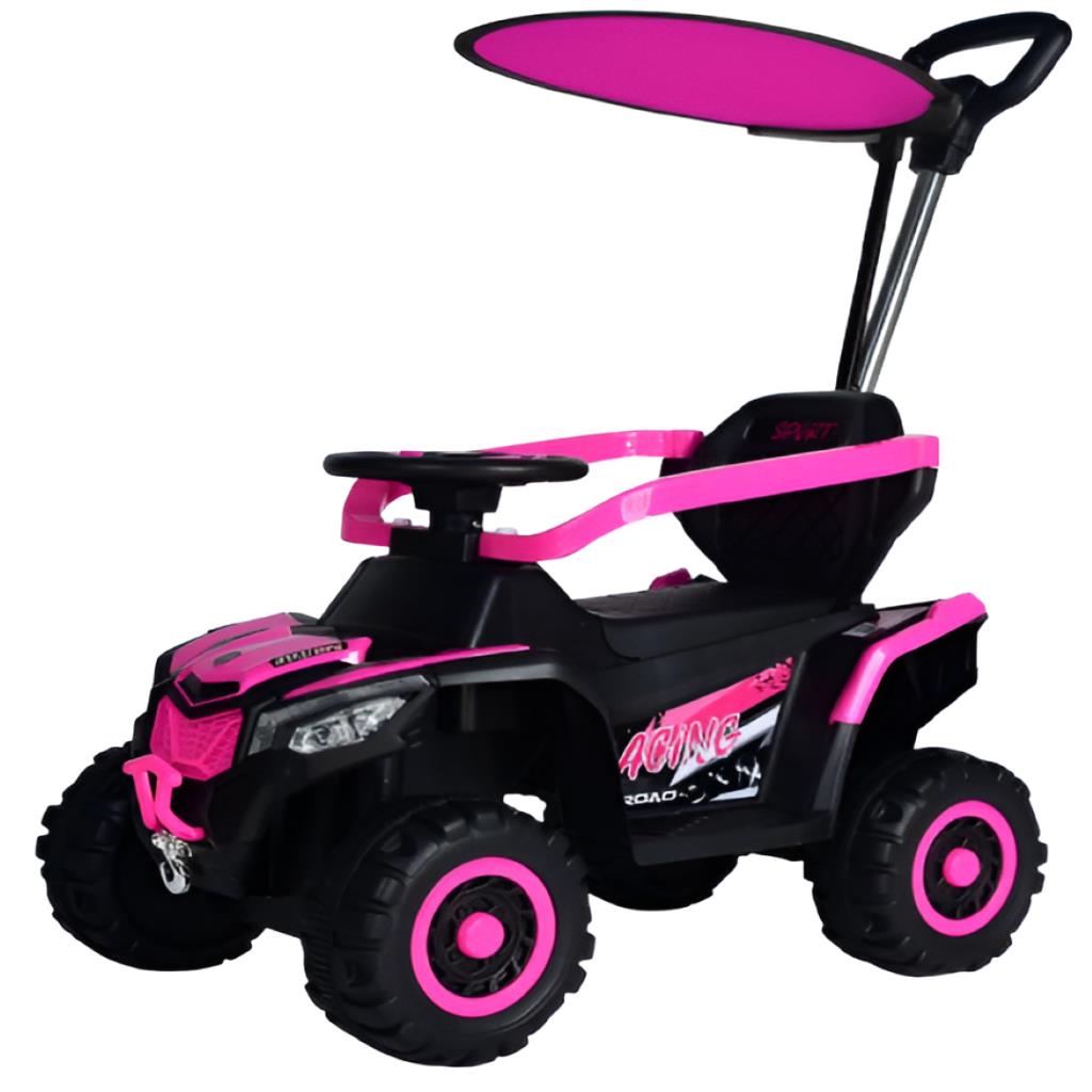 Kids Ride-On ATV with Push Handle & Sun Canopy